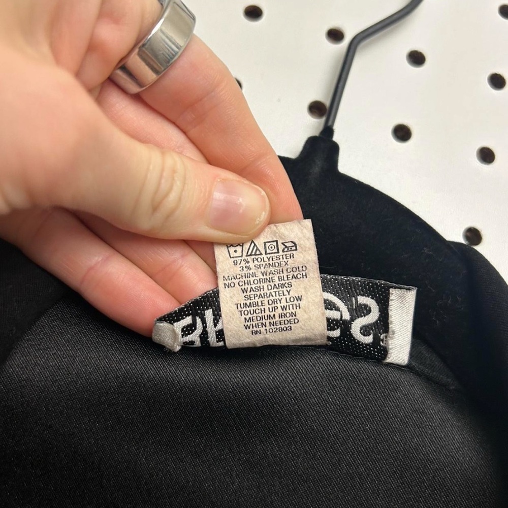 Black Button-Up Suede-Like Jacket - image 2